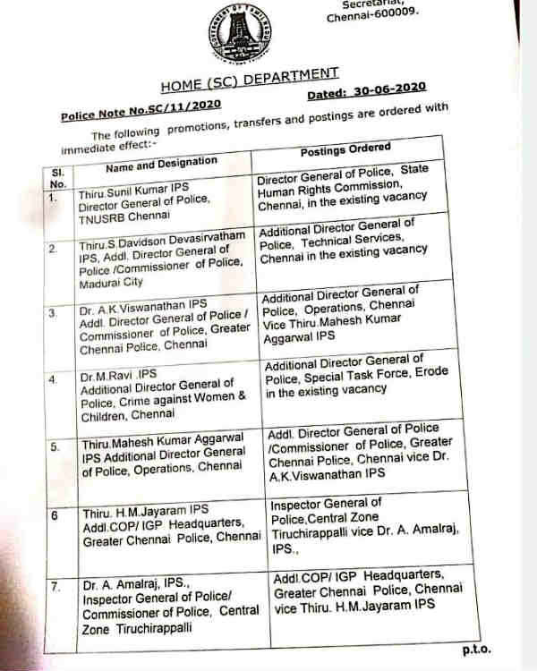 திருப்பூர் காவல் ஆணையர்