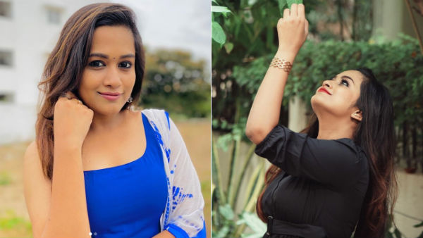 நம்ம அறிவுமணியா இது.. கண்ணில் எண்ணெய் ஊத்தி பார்க்கும் ரசிகர்கள்! | kavya arivumani enjoys the lock down with photo shoot - Tamil Oneindia