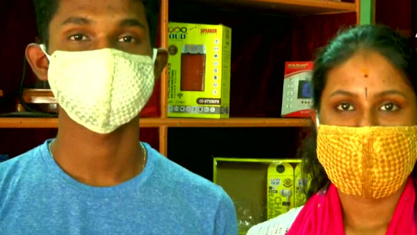 Coimbatore Goldsmith has made gold and silver face mask Coimbatore Goldsmith has made gold and silver face mask