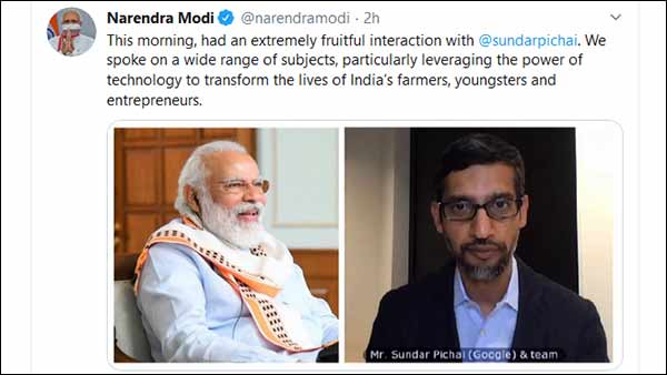 Google CEO Sundar Pichai announced a 75,000 crores dollar Digitization Fund to help accelerate India’s digital economy Google CEO Sundar Pichai announced a 75,000 crores dollar Digitization Fund to help accelerate India’s digital economy