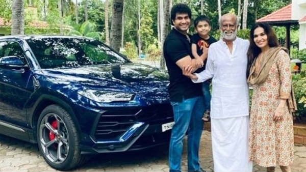 Rajinikanth went in his Lamborghini and with whom? Rajinikanth went in his Lamborghini and with whom?