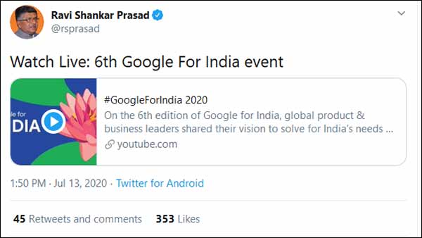 Google CEO Sundar Pichai announced a 75,000 crores dollar Digitization Fund to help accelerate India’s digital economy Google CEO Sundar Pichai announced a 75,000 crores dollar Digitization Fund to help accelerate India’s digital economy