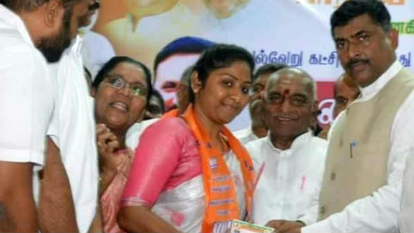 Sandalwood smuggler Veerappans daughter gets Post in TN BJP Sandalwood smuggler Veerappans daughter gets Post in TN BJP