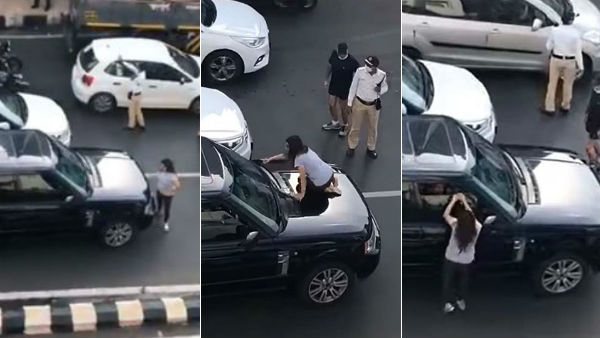 mumbai couples fight on the road, video goes viral mumbai couples fight on the road, video goes viral