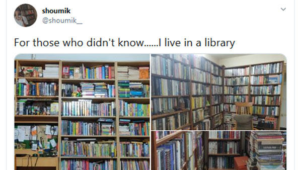 Man gets marriage proposals after he shares photos of his books collection Man gets marriage proposals after he shares photos of his books collection