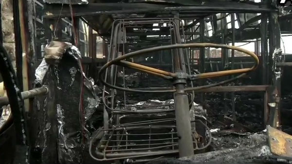 Koyambedu omni bustand fire accident 5 buses Damage Koyambedu omni bustand fire accident 5 buses Damage