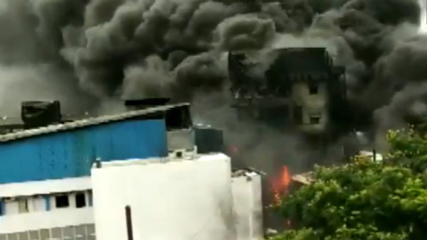 Massive fire at chemical factory in Gujarats Valsad Massive fire at chemical factory in Gujarats Valsad