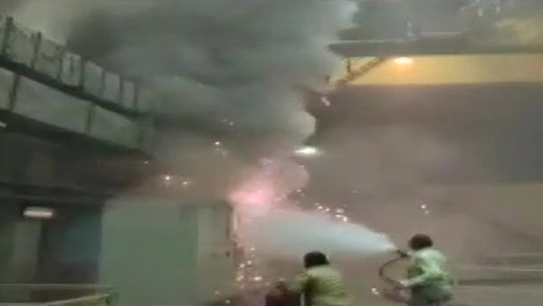 Fire at Telangana Srisailam power station; 9 feared trapped Fire at Telangana Srisailam power station; 9 feared trapped