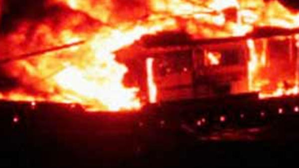 Fire accident at a private ship manufacturing company near Puducherry Harbor Fire accident at a private ship manufacturing company near Puducherry Harbor