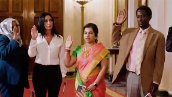 Indian Software developer Sudha Sundari Narayanan becomes US citizen in ceremony at White House Indian Software developer Sudha Sundari Narayanan becomes US citizen in ceremony at White House
