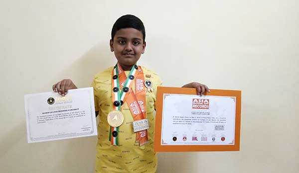 Kevin Raahul sets a new world record in Asia Book of Records Kevin Raahul sets a new world record in Asia Book of Records