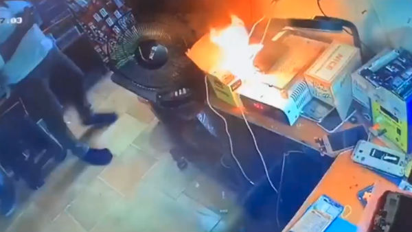 Cellphone Charger burst in phone shop in Kanyakumari Cellphone Charger burst in phone shop in Kanyakumari