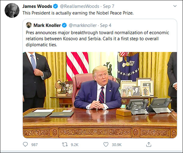 Donald Trump Nominated by Norway for 2021 Nobel Peace Prize Donald Trump Nominated by Norway for 2021 Nobel Peace Prize