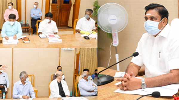 CM Edappadi Palanisamy discussing with doctors about corona status in Tamil Nadu CM Edappadi Palanisamy discussing with doctors about corona status in Tamil Nadu