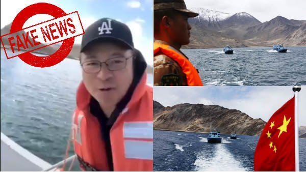Viral video of Chinese tourists at Pangong Lake is not from indian territory Viral video of Chinese tourists at Pangong Lake is not from indian territory