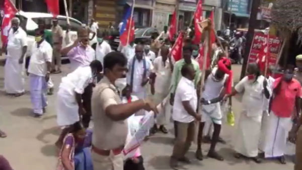 குமரி விவசாயிகள் மறியல்