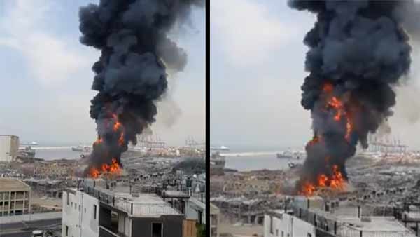 Lebanon: large fire erupts in Beirut port area Lebanon: large fire erupts in Beirut port area