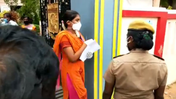 Newly weds woman remove Tali and metti wrote the NEET exam Newly weds woman remove Tali and metti wrote the NEET exam