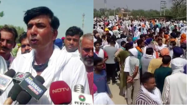 Farmers in Haryana blocks the major road in Sirsa Farmers in Haryana blocks the major road in Sirsa