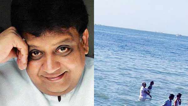 Flower Tribute to SPB at Rameswaram Sea Flower Tribute to SPB at Rameswaram Sea