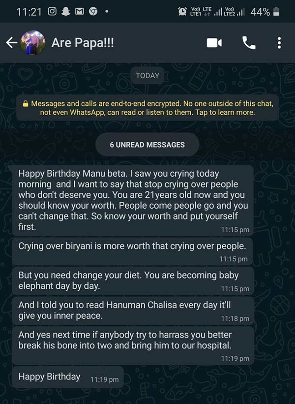 Viral birthday message of a father to his daughter Viral birthday message of a father to his daughter