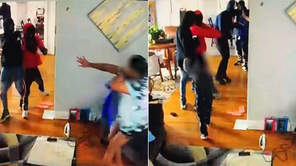 Viral Video of brave boy tring to protect his mother from armed invaders Viral Video of brave boy tring to protect his mother from armed invaders