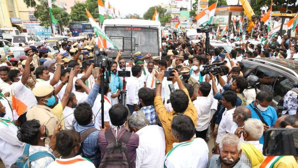 Police ban Tamilnadu Congress Committee rally in Theni Police ban Tamilnadu Congress Committee rally in Theni