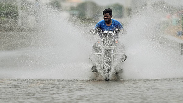 Chennai Corporation drained the rain water in most of the main roads Chennai Corporation drained the rain water in most of the main roads