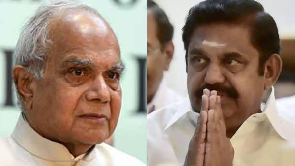 TN Governor Banwarilal Purohit meets CM Edappadi Palaniswami TN Governor Banwarilal Purohit meets CM Edappadi Palaniswami