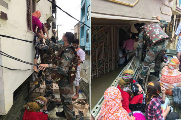 Hyderabad Flood: Army joins relief and rescue operations Hyderabad Flood: Army joins relief and rescue operations