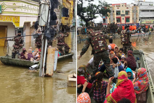 Hyderabad Flood: Army joins relief and rescue operations Hyderabad Flood: Army joins relief and rescue operations