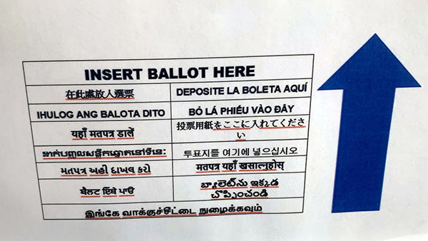Instruction for US Polls given in Tamil Language Instruction for US Polls given in Tamil Language