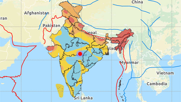 An earthquake of magnitude 3.3 occurred 96 km north-northeast of Nagpur An earthquake of magnitude 3.3 occurred 96 km north-northeast of Nagpur