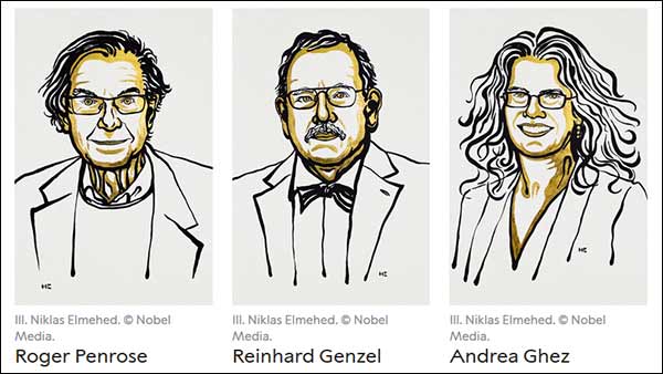 Three scientists win Nobel Prize in physics prize for Black hole breakthrough Three scientists win Nobel Prize in physics prize for Black hole breakthrough