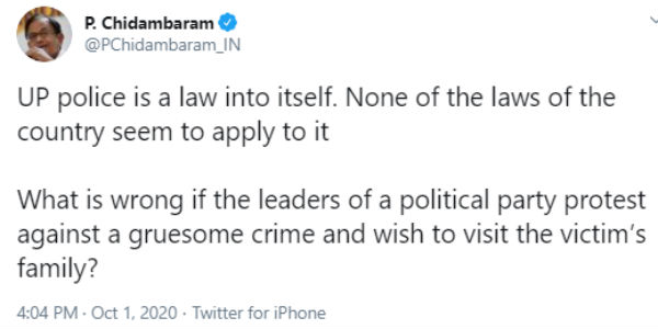 P Chidambaram on Rahul, Priyanka Gandhi Arrested P Chidambaram on Rahul, Priyanka Gandhi Arrested