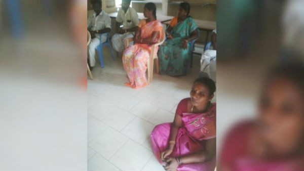 Dalit Woman panchayat president forced to sit on the floor; Sindhuja arrested by the police Dalit Woman panchayat president forced to sit on the floor; Sindhuja arrested by the police