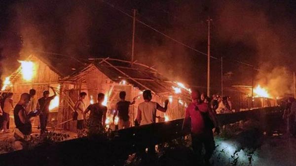 Violence at Assam Mizoram border at midnight Violence at Assam Mizoram border at midnight