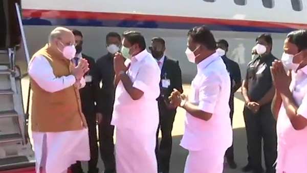 Union Home Minister Amitshah to arrive Chennai Union Home Minister Amitshah to arrive Chennai