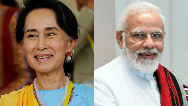 pm Modi congratulated Myanmars Aung San Suu Kyi over victory in elections pm Modi congratulated Myanmars Aung San Suu Kyi over victory in elections