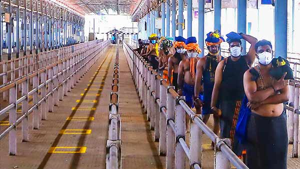 Coronavirus: Sabarimala Pilgrims dips to only 9,000 Coronavirus: Sabarimala Pilgrims dips to only 9,000