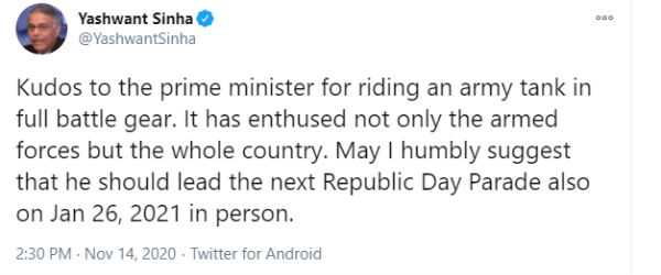 PM Modi should lead next Republic Day Parade, says Yashwant Sinha PM Modi should lead next Republic Day Parade, says Yashwant Sinha