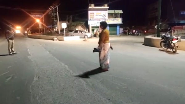 A 40-year-old woman in Tirupathur fixed traffic under the influence of alcohol A 40-year-old woman in Tirupathur fixed traffic under the influence of alcohol