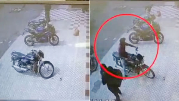 Hosur mans bike stolen in Karnataka, CCTV video reveals the details Hosur mans bike stolen in Karnataka, CCTV video reveals the details