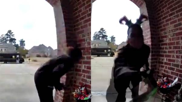 Viral video of delivery worker dancing with joy after finding snacks on doorstep Viral video of delivery worker dancing with joy after finding snacks on doorstep