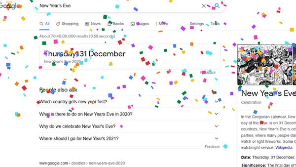 New Years Eve 2020: Google Doodle new year creatives New Years Eve 2020: Google Doodle new year creatives