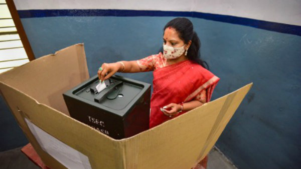 Hyderabad Civic polls record around 35% voters Hyderabad Civic polls record around 35% voters