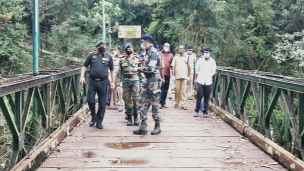 Major General KJ Babu inspects Bailey Bridge at Sabarimala Major General KJ Babu inspects Bailey Bridge at Sabarimala
