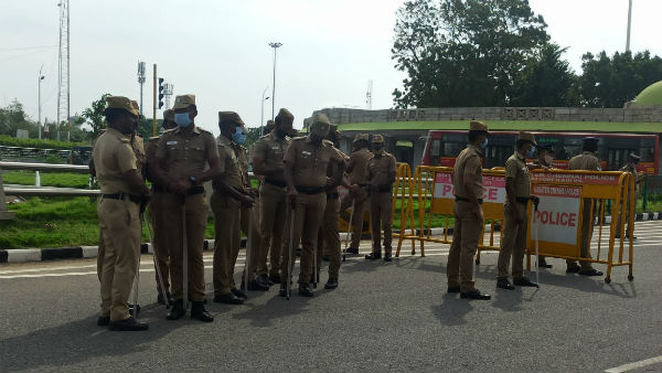 Vanniyar protest Chennai police blocked the PMK Vanniyar protest Chennai police blocked the PMK