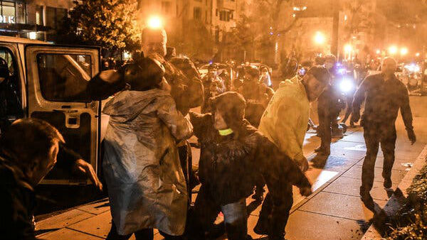 Four stabbed as Trump supporters protest in Washington Four stabbed as Trump supporters protest in Washington
