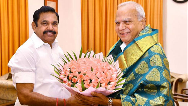 Tamil Nadu CM Palanisamy meets governor Tamil Nadu CM Palanisamy meets governor